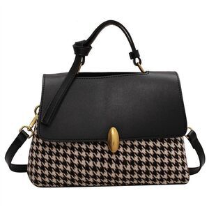 Purses and Handbags for Women  Black Checker Trendy Tote Bag Ladies Satchel